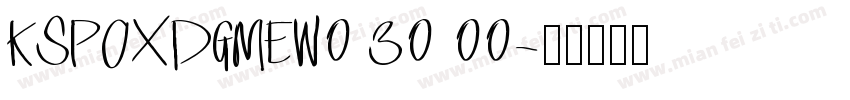 KSPOXDGMEW0 30 00字体转换